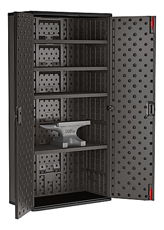 Suncast Commercial Mega Tall Storage Cabinet 4 Shelves Gray ODP