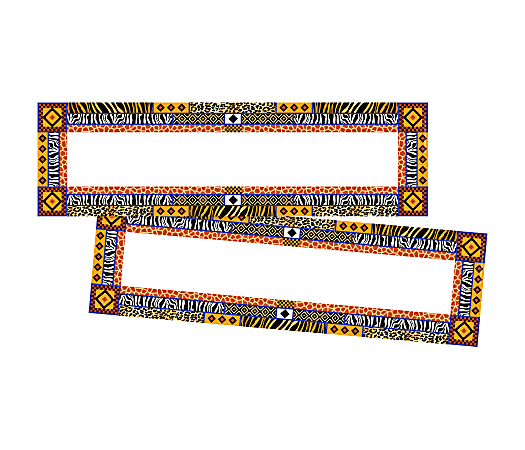 Barker Creek Single-Sided Name Plates, 12" x 3 1/2", Safari, Pack Of 72 Name Plates
