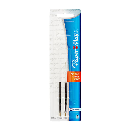 Paper Mate® PhD® Multi Pen Refills, Medium Point, 1.0 mm, Black, Pack Of 2