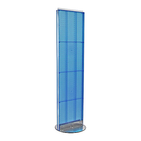 Azar Displays 2-Panel Floor Display Stand, 60" x 16", Blue