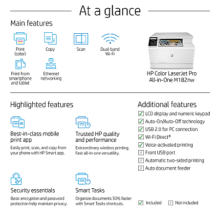 HP Color LaserJet Pro MFP M282nw A4 Colour Multifunction Laser