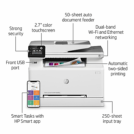 Impresora Multifuncional HP M283FDW Láser Color WiFi HP Smart App