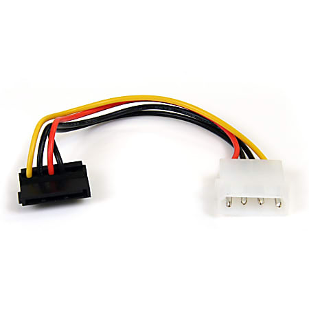 Calvas 1x SATA 15 Pin Female to Molex IDE 4 Pin Male Power Cable 