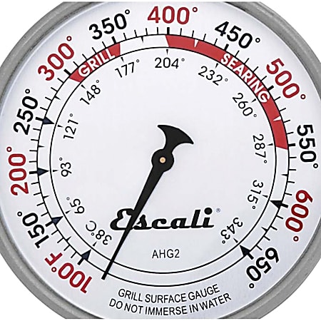 Escali Extra Large Grill Surface Thermometer - 100°F (37.8°C) to 650°F  (343.3°C) - Large Display, Easy to Read, Durable - For Food, Cooking,  Surface
