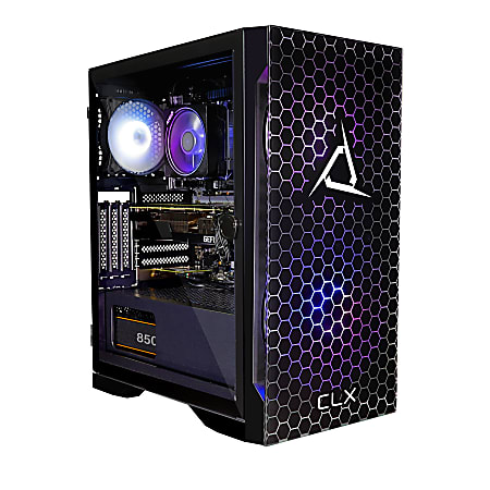 CLX SET TGMSETRTM1666BM Gaming Desktop PC, AMD Ryzen 7, 16GB Memory, 3TB Hard Drive/500GB Solid State Drive, Windows® 10 Home