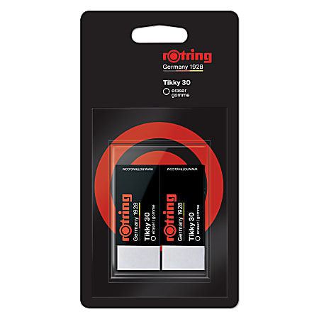 Rotring Tikky 30 Eraser, White, 2 Pack
