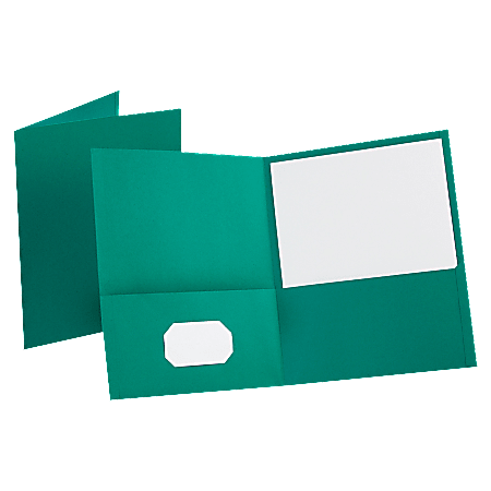 Esselte® Letter-Size Twin-Pocket Report Covers, Teal, Box Of 25