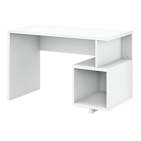 kathy ireland® Home by Bush Furniture Madison Avenue 48"W Writing Desk With Storage Cubby, Pure White, Standard Delivery