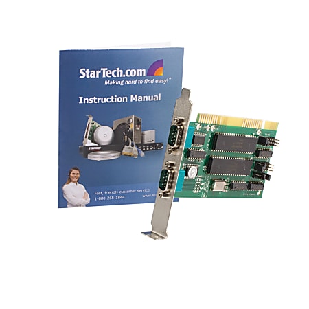 StarTech.com 2 Port ISA RS232 Serial Adapter Card with 16550 UART - Serial adapter - ISA - serial - 2 x 9-pin DB-9 Male RS-232 Serial