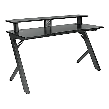 Office Star™ Area51 Battlestation 54"W Gaming Computer Desk, Black