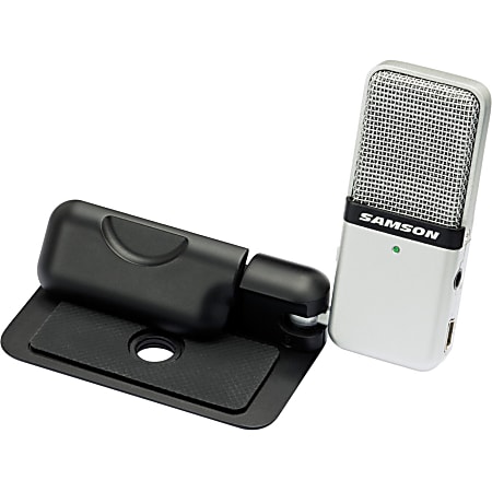 Samson Go Mic Microphone - 20 Hz to 18 kHz - Wired -47 dB - Electret Condenser - Clip-on - USB
