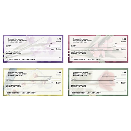 Personal Wallet Checks, 6" x 2 3/4", Singles, Soft Petals, Box Of 150