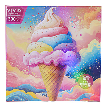 Vivid by Brea Reese 300-Piece Puzzle, Ice Cream, 18&rdquo; x 24", Total Qty 1
