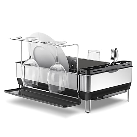 simplehuman Steel Frame Dish Rack 11 12 H x 20 14 W x 22 516 D
