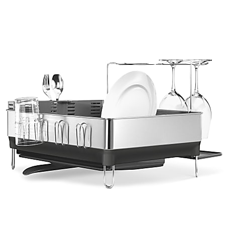 simplehuman Steel Frame Dish Rack 11 12 H x 20 14 W x 22 516 D