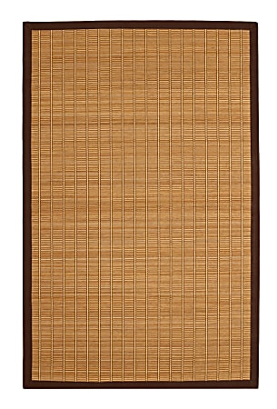Anji Mountain Pearl River Bamboo Rug, 60" x 96", Brown