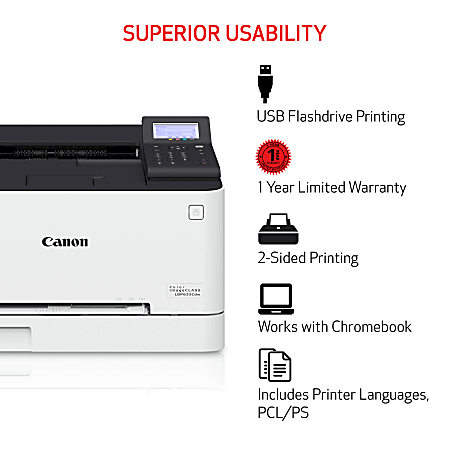Canon imageCLASS LBP633Cdw Wireless Laser Color Printer Office Depot