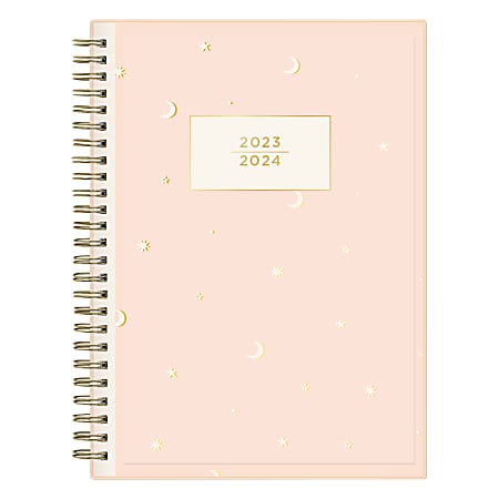 2023-2024 Blue Sky™ Weekly/Monthly Planning Calendar, 5-7/8" x 8-5/8", AGS Moons Blush, July 2023 To June 2024, 144274