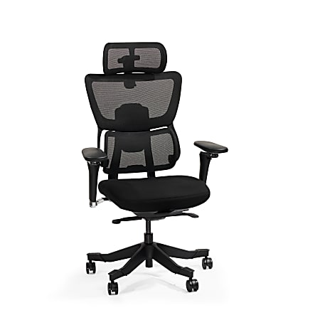 FlexiSpot C7 MAX,Ergonomic Mesh High-Back Office Chair, Foam Seat in Black,