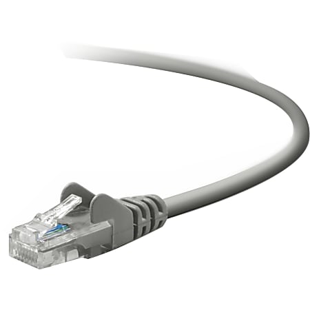 Belkin Cat5e Patch Cable - RJ-45 Male - RJ-45 Male - 12ft - Gray