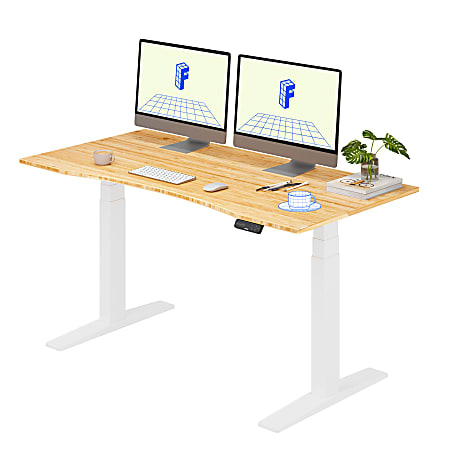 Flexispot E7 Pro ホワイト FlexiSpot E7 Pro Electric 55 W Adjustable Height Standing Desk