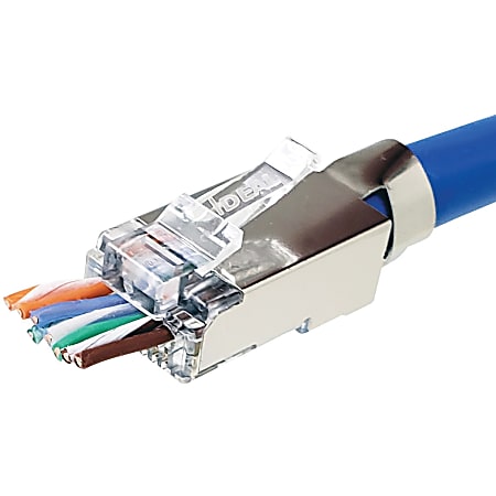 IDEAL CAT6A/6/5e Shielded Feed-Thru - 25 - RJ-45 Network Male - Shielding - Metallic
