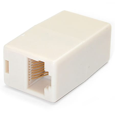 StarTech.com Cat5e RJ45 Modular Inline Coupler - Network coupler - RJ-45 (F) - RJ-45 (F) - Extend the length on your Cat5e patch cable. - rj45 coupler - rj45 to rj45 coupler - ethernet coupler - modular inline coupler - cat5e coupler