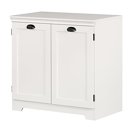 South Shore Prairie 33"W 2-Door Storage Cabinet, Pure White