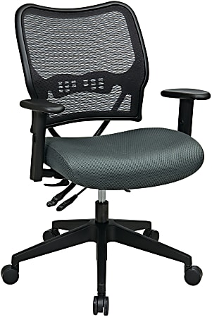Space Seating Deluxe Ergonomic Mesh Mid-Back Office Chair, Gray
