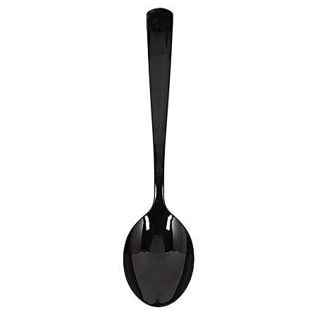Amscan Plastic Serving Spoons, 9-3/4"H x 2-1/5"W x 1"D, Black, Set Of 23 Spoons