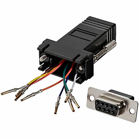 StarTech.com DB9 to RJ45 Modular Serial Adapter, Black, GC98FF