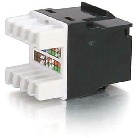 C2G Cat5E RJ45 UTP Keystone Jack - Black - 110-punchdown, RJ-45