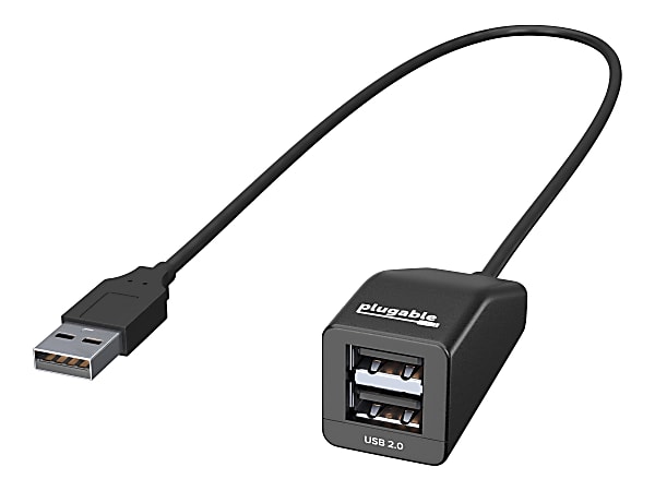 Plugable USB2-2PORT - Hub - 2 x USB 2.0 - desktop