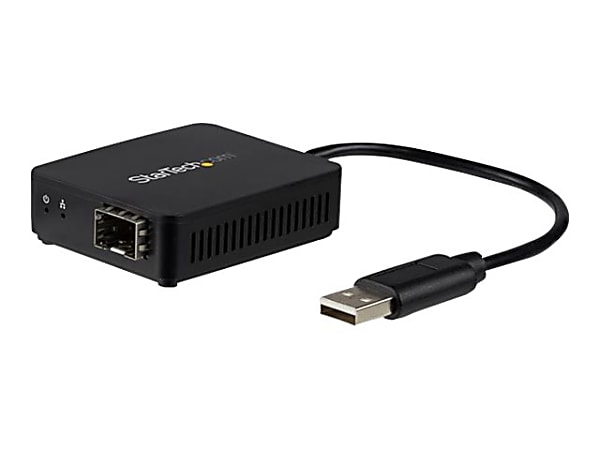 StarTech.com USB to Fiber Optic Converter - Open SFP - USB 2.0 100Mbps Ethernet Network Adapter - Windows & Linux - US100A20SFP