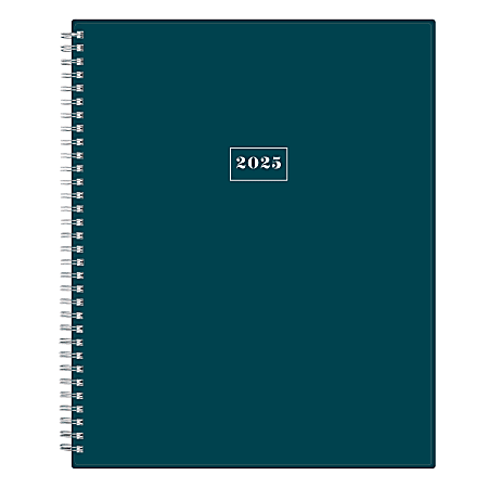 2025 Blue Sky Weekly/Monthly Planning Calendar, 8-1/2" x 11", Solid Peacock, January To December, 148900