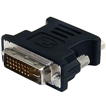 StarTech.com DVI to VGA Cable Adapter - Black - M/F - Connect your VGA Display to a DVI-I source - 6ft dvi to vga adapter - dvi male to vga female adapter - dvi to vga display adapter