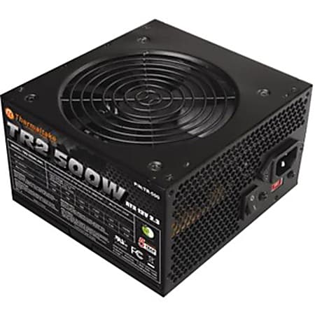 Thermaltake TR2-500NL2NC ATX12V & EPS12V Power Supply - Internal - 110 V AC, 220 V AC Input - 500 W - 2 +12V Rails - ATI CrossFire Supported - NVIDIA SLI Supported - 72% Efficiency