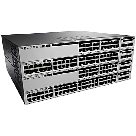 Cisco Catalyst WS-C3850-24U Ethernet Switch - 24 Ports - Manageable - Gigabit Ethernet - 10/100/1000Base-T - 2 Layer Supported - 84.97 W Power Consumption - 800 W PoE Budget - Twisted Pair - 1U High - Rack-mountable, Desktop - Lifetime Limited Warranty