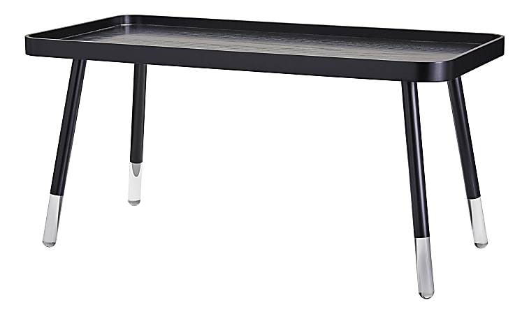 Adesso® Blaine Coffee Table, Rectangle, 19-1/4"H x 19"W x 39-1/4"D, Black