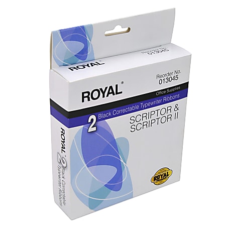 Royal® Correctable Typewriter Ribbons, Black, 013045, Pack Of 2