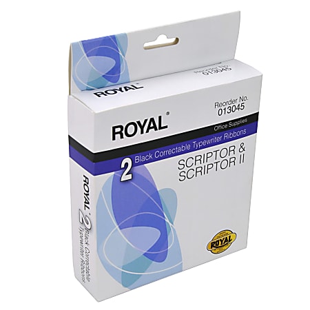 Royal® Correctable Typewriter Ribbons, Black, 013045, Pack Of