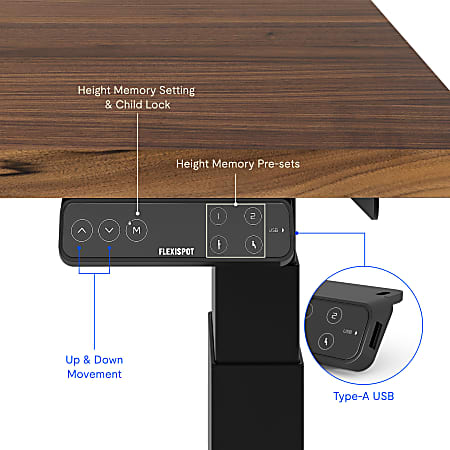 FlexiSpot E7 Commercial 60 W Electric Adjustable Height Standing