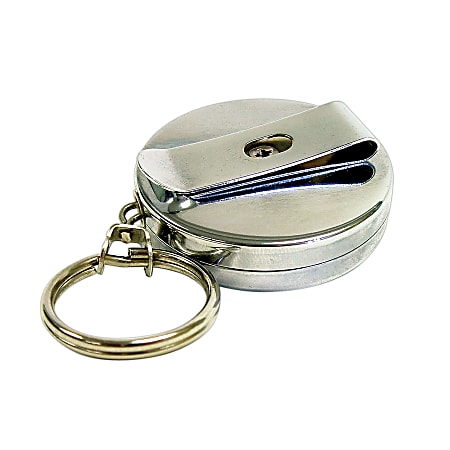 Clip on outlet retractable key chain