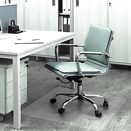 Floortex® Cleartex® Evolutionmat® Rectangular Anti-Slip Chair Mat for Hard Floors and Very Low Pile Carpets, 36" x 48", Clear