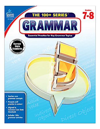 Carson-Dellosa™ 100+ Series™ Grammar Workbooks, Grades 7-8