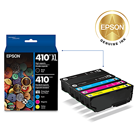 Epson 410XL Claria Premium Black Photo Black Cyan Magenta Yellow