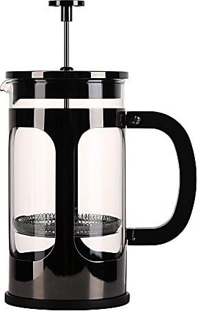 TJ Riley French Coffee Press 8 12 H x 6 516 W x 4 D Clear - Office