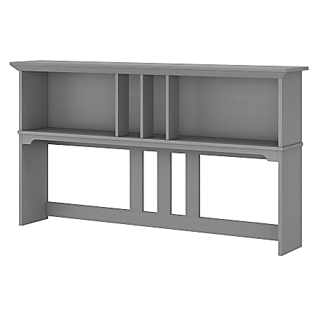Bush Furniture Salinas Hutch for L Shaped Desk, 60"W, Cape Cod Gray, Standard Delivery