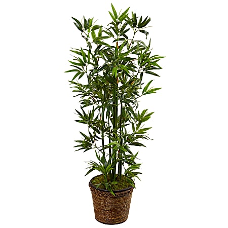 Nearly Natural Bamboo 48”H Artificial Tree With Coiled