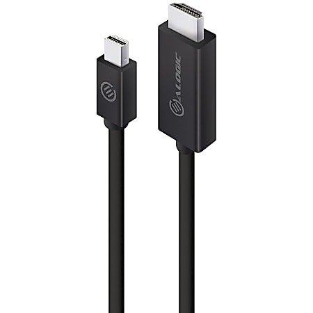 ALOGIC Elements Series - Adapter cable - Mini DisplayPort male to HDMI male - 6.6 ft - black - 1080p support, Power Delivery support